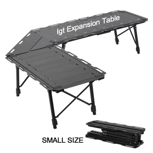 Mesa de Barbacoa Coreana Plegable y Portátil para Exteriores, Ligera y Ajustable, de Aluminio, para Campamento, Estilo IGT, en Oferta - Product Image 1