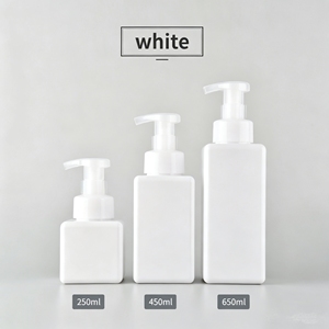 Premium Refillable Foam Hand Soap <b>Pumps</b> 250ml 450ml 650ml Square Plastic Sanitizing <b>Bottles</b> - Product Image 5