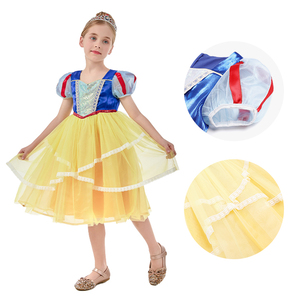 Robe de princesse en dentelle sur mesure en gros pour enfants, costume de fantaisie Blanche-Neige pour les distributeurs de fêtes d'anniversaire - Product Image 3