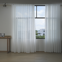 Tissu de rideau transparent aspect lin 6001-11, tissu de rideau de fenêtre, texture naturelle, filtrant la lumière, tombé doux, largeur 340 cm, 170 GSM