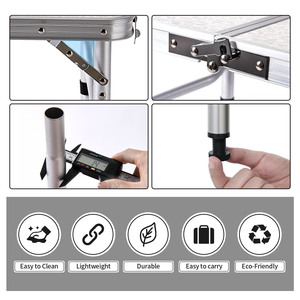 Net depolama ile kamp piknikler için taşınabilir açık katlanır alüminyum alaşım masa uygun katlanabilir dış mekan mobilyası - Product Image 5
