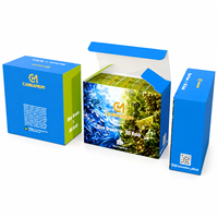 Boîte de présentation en carton rigide UV avec pelliculage mat, de haute qualité, personnalisée avec logo, pour cartouches doubles de 1 ml et 2 ml, ensemble d'emballage de saveurs