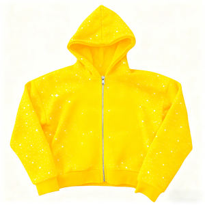 टिओज डेसी टेरी कपास विंटेज एसिड वॉश परेशान हुडी 100% कपास ओवरसाइज़ हुडी पूर्ण ज़िप - Product Image 5