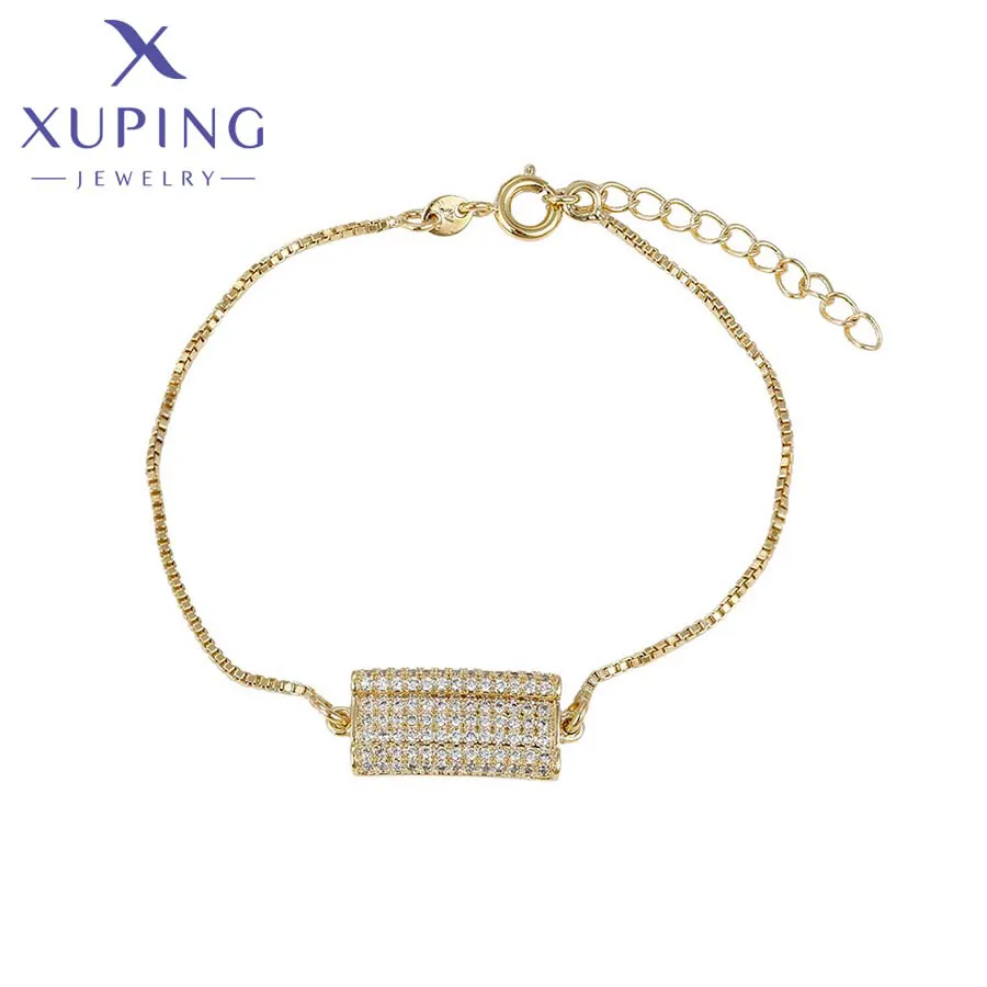 72679 xuping jewelry fashion elegant special price 14k gold plated zircon bracelet women