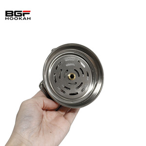 Diseño <span class=keywords><strong>Triangular</strong></span> Plata Hookah Sistema de gestión de calor Dispositivo Chimenea Shisha Soporte de carbón para tazón - Product Image 4