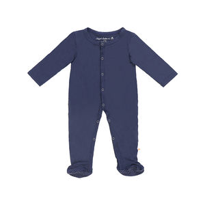 Ywuiyयुआन परिधान शिशु कस्टम फूटेड जम्पसूट लंबी आस्तीन ठोस रंग बेबी एक-टुकड़ा संगठनों नवजात शिशुओं के कपड़े 0-24 मीटर - Product Image 5