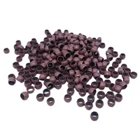 Vente en Gros 1000 Pièces 4,0 mm Anneaux Nano en Cuivre Sans Doublure Silicone Perles de Liaison Nano en Cuivre pour Extensions de Cheveux à Pointe