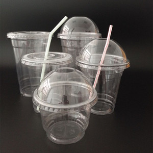 Venta al por mayor personalizado 10 12 14 16 20 24 oz taza de plástico transparente desechable para mascotas con tapa plana de cúpula para <span class=keywords><strong>café</strong></span> helado - Product Image 4