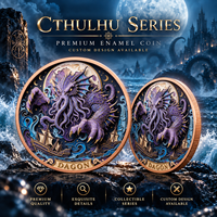Pièce de monnaie en cuivre pur 999 de 1 et 5 oz, 5 styles, série Cthulhu personnalisée en relief, édition de collection premium pour collectionneurs