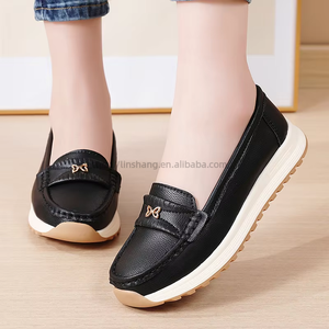 New Summer <b>Shoes</b> Fashionable Thick-Soled <b>Height</b>-<b>Increasing</b> Mom <b>Shoes</b> Versatile Non-Slip Slip-on Casual Women - Product Image 4