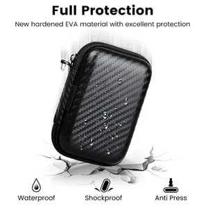 EVA casos com zipper shockproof e impermeável personalizado viagem armazenamento saco Acessórios eletrônicos Fone de ouvido armazenamento saco