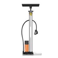Pompe à air pour pneus de vélo, tuyau en acier, baromètre 160PSI, pompe à air haute pression pour VTT de route, vente en gros