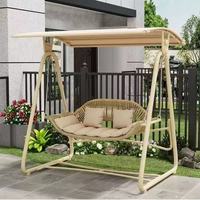 Populaire extérieur Double hamac en fer forgé balançoire chaise suspendue pour jardin cour Villa balcon 1688 agent d'achat
