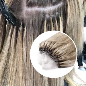 Extensiones de Cabello Humano con Micro Anillos Qingdao Haohao, Hechas a Mano con Micro Perlas, Doble Trama, 100% Cabello Humano Virgen - Product Image 5