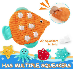 All'ingrosso giocattoli per cani cigolanti senza farcimento per animali simpatici peluche piccoli cani di taglia media grande che masticano giocattoli di peluche vuoti - Product Image 5