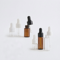Flacons pulvérisateurs miniatures en verre ambré de 1 ml, 2 ml, 3 ml, 5 ml, flacons en verre transparent pour huiles essentielles et sérums avec impression sérigraphique