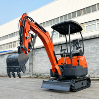 Mini-excavatrice hydraulique sur chenilles compacte de 1,5 à 2 tonnes avec pompe haute efficacité pour la construction et l'aménagement paysager