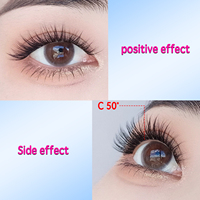 Lot de 6 faux cils sans colle, réutilisables et imperméables, pour un volume effortless, courbure C, longueurs mixtes, réutilisables et longue durée