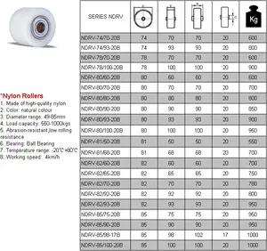 Rodillos de nailon de alta calidad, resistentes a la abrasión y a bajo rodamiento, precio competitivo, China