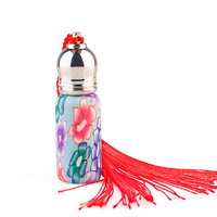 Emballage de soins de la peau 6ml Bouteilles de parfum de luxe à bille roulante déodorante colorées Huile essentielle Roll on Bottle avec corde de levage