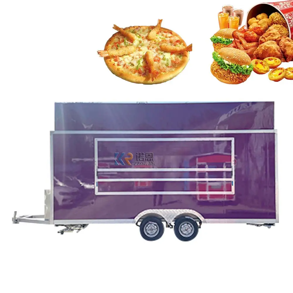 2024 Levensmiddelenwinkel Ijs Food Truck Retro Paard Trailer Custom Volledig Uitgeruste Ijs Koffie Fast Food Truck
