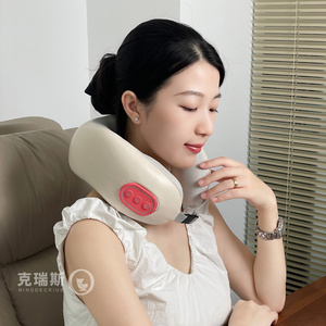 Cervical Spine Neck <strong>Shiatsu</strong> Deep Tissue <strong>Kneading</strong> Pillow Back and Neck <strong>Massager</strong> with Heat Application Body Massage Pillow - Product Image 1