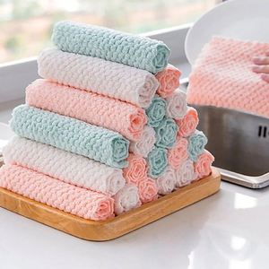 Essuie-tout de cuisine en microfibre, <span class=keywords><strong>torchon</strong></span> de nettoyage domestique, chiffon à vaisselle anti-adhésif, torchons absorbants 16*27cm - Product Image 3