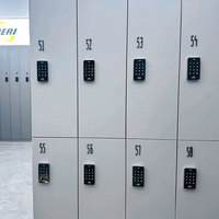 Tarjeta Hotel-Gabinete electrónico Aleación de zinc duradera NFC Casillero de código inteligente para Fitness Club Gimnasio Piscina Cerradura de oficina