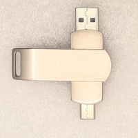 Memoria USB 3.0 Giratoria 2 en 1 para Celular y Computadora, Tipo C OTG, Metálica, Multi-Capacidad, Certificación CE/FCC, Nuevo Regalo Promocional