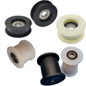U H oluk plastik UHMW PE kasnak tekerlek H şekli küçük plastik PA6 naylon kasnak tekerlek kapı ve pencere için ID 12MM - Product Image 5
