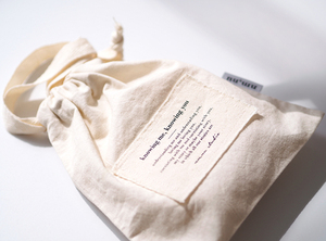 Túi quà vải cotton <span class=keywords><strong>linen</strong></span> màu be nhạt có dây rút, có nhãn dệt - Product Image 5