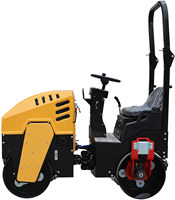 Rouleau compresseur routier compact de 1 tonne de haute qualité, à conduite hydraulique, avec moteur diesel/essence, à vendre