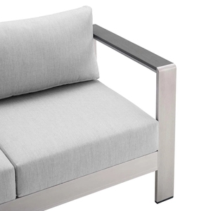 Sofá de Aluminio de Lujo Más Vendido, Muebles de Exterior <span class=keywords><strong>para</strong></span> Cafetería, Patio, Conjunto de Muebles de Sofá Modernos <span class=keywords><strong>para</strong></span> Exteriores - Product Image 5