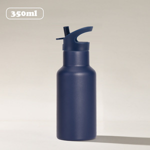 <b>Mini</b> Colorful 350ml Double Layer Stainless Steel Sports <b>Water</b> <b>Bottle</b> Flask With Straw Lid For Kids - Product Image 6