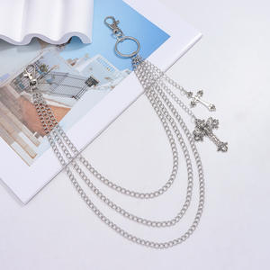 <b>Cross</b> <b>Chain</b> Waist <b>Chain</b> Tibetan Silver Multi Layered Pendant Daily Wear Fashion Body <b>Chain</b> - Product Image 2