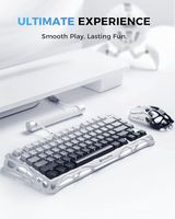 Teclado Mecánico Inalámbrico para Juegos Mercury K1 75 OEM ODM, Retroiluminación RGB, Montaje Gasket, Interruptores Lineales Intercambiables en Caliente, Sonido Cremoso K