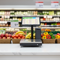 Caisse enregistreuse électronique tactile Windows 15,6 pouces pour supermarché, système de point de vente IA avec balance intégrée, garantie 1 an, modèle S11 - Vente Flash