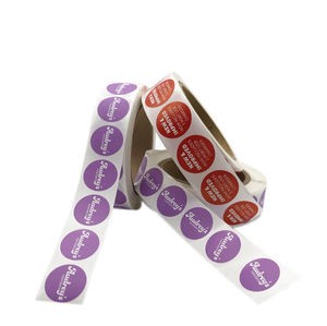 הדפסת קבוע דבק עגול תווית רול ברור גודל מספר מדבקות עבור בגדים - Product Image 5