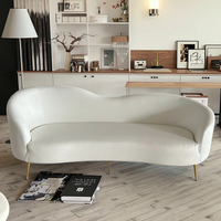 Nouveauté Canapé en cuir PU moderne et élégant à trois places Style simple Nouveauté Décoration pour la maison Centre commercial Hôtel Banquets de mariage