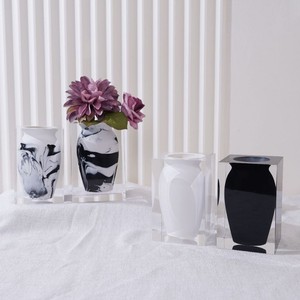 Acrylic <b>Vase</b> Set Minimalist Design For Home Decor Gift Housewarming - Product Image 1