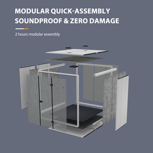 Bán Hot Chất Lượng Cao Hợp Kim Nhôm Đúc Sẵn Trong Nhà Ngoài Trời Cách Âm Cuộc Họp Văn Phòng Cabin Vỏ Cho Công Việc - Product Image 5