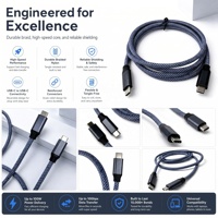 Pabrik Kabel Kustom Kabel Data USB-C Nylon Berkualitas Tinggi 100W 10Gbps PD Pengisian Cepat Tahan Lama Kabel Sinkronisasi Terjalin untuk Kamera