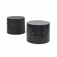 Personnalisé 10g 20g 30g 50g 100g pp vide Givré Noir Corps Gommage Beurre crème pour le visage Contenants cosmétiques Bocaux En Plastique Avec Couvercle