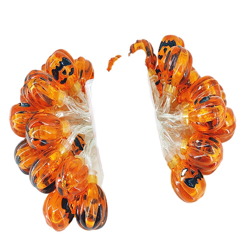 СВЕТОДИОДНАЯ Гирлянда в виде тыквы для Хэллоуина, 20 светодиодов