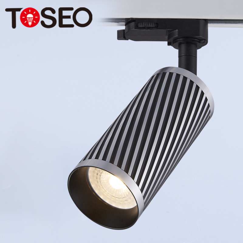 Adjustable Golden LED Ceiling Track Lights Aluminium AC 220-240V