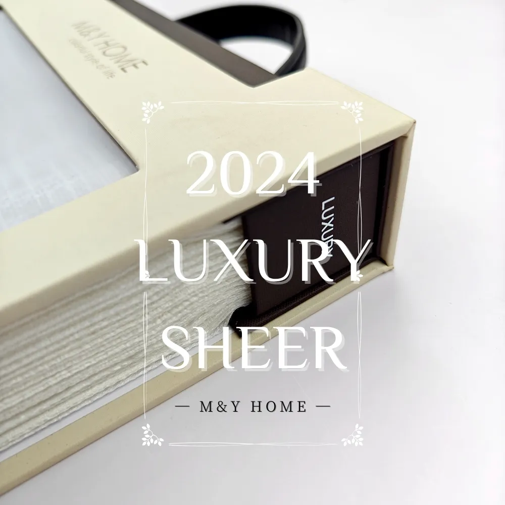 Bomar 2024 nouveau Polyester tissé lin Look luxe Voile voilage tissu pour salon rideau