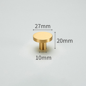 Nieuwe Single Hole Moderne Massief Messing Kast Handvat Knop Kledingkast Schoenenkast Meubellade Deur Messing Handvat - Product Image 3
