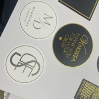 Étiquettes personnalisées pour pots cosmétiques, étiquettes en vinyle imperméable avec logo en feuille d'or gaufré pour flacon de crème ou lotion pour soins de la peau