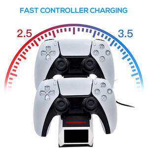 Venta al por mayor de Doble controlador cargador <span class=keywords><strong>Base</strong></span> de soporte de carga rápida estaciones de acoplamiento para Ps5 Gamepad - Product Image 4