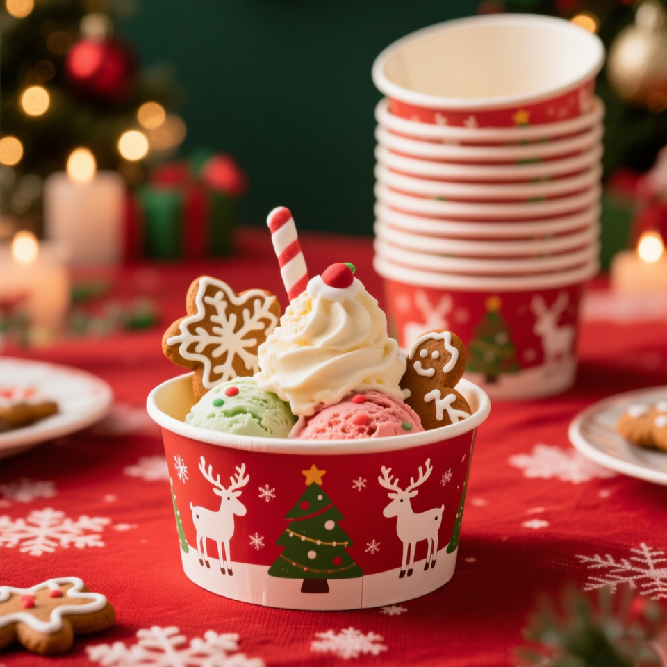 Disposable Ice Cream Paper Cup 3oz 4oz 5oz 8oz Custom Logo Printed ...